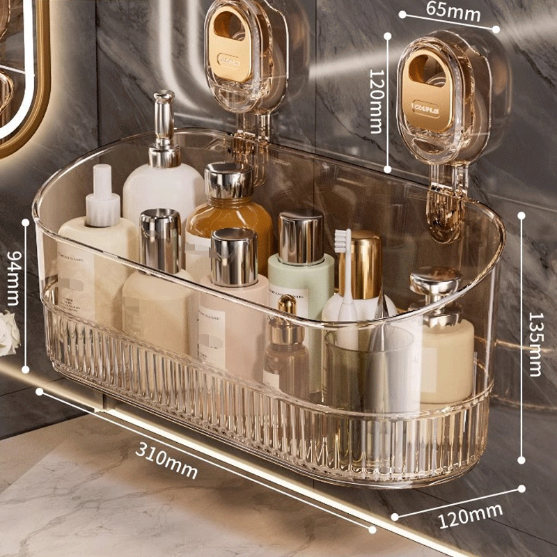 🍽️🧺【50% отстъпка】🔥🔥Стенна стойка с вендуза без пробиване за кухня и баня