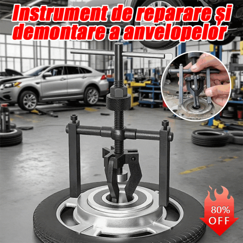 📍🛠️Тричелюстна скоба за лагери, инструмент с двойно предназначение за сваляне, демонтаж и поддръжка на гуми на триколки и мотоциклети