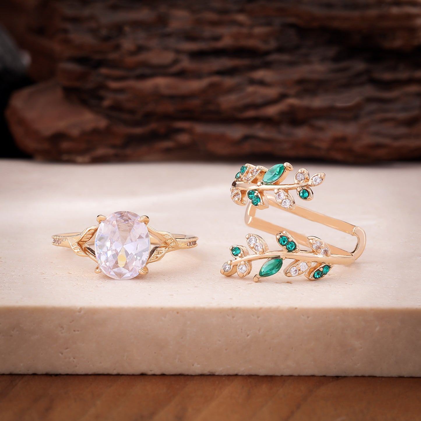 💎💍Луксозен меден пръстен, инкрустиран с циркони – романтичен подарък за любимия човек.