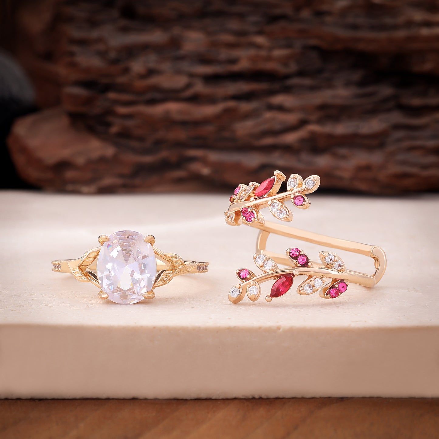 💎💍Луксозен меден пръстен, инкрустиран с циркони – романтичен подарък за любимия човек.