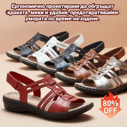 👡【Размери 35-43】Дамски меки и удобни сандали от естествена кожа