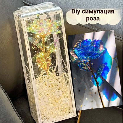 🌹【Купете едно, вземете едно безплатно】Седемцветна ослепителна вечна роза