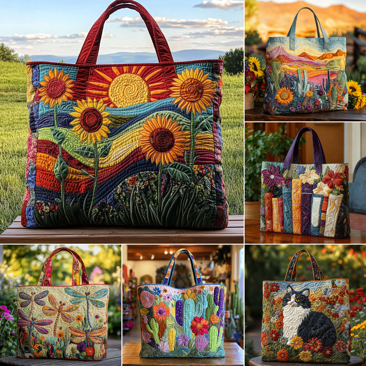 🔥👜Чанта с флорален дизайн по поръчка (Предлага се в 3 размера)