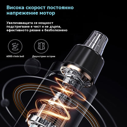 📢📢39% отстъпка!!! 👨Многофункционален електрически тример за нос за обща употреба с дигитален дисплей