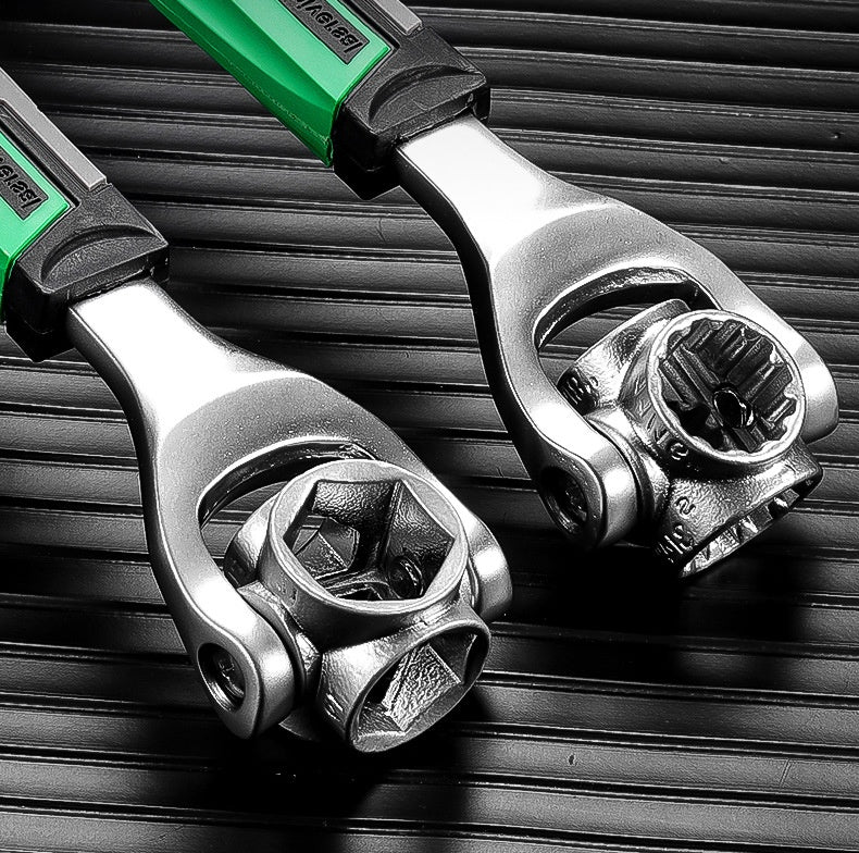 🔧Многофункционален, високотвърд, въртящ се на 36 градуса голям костен ключ