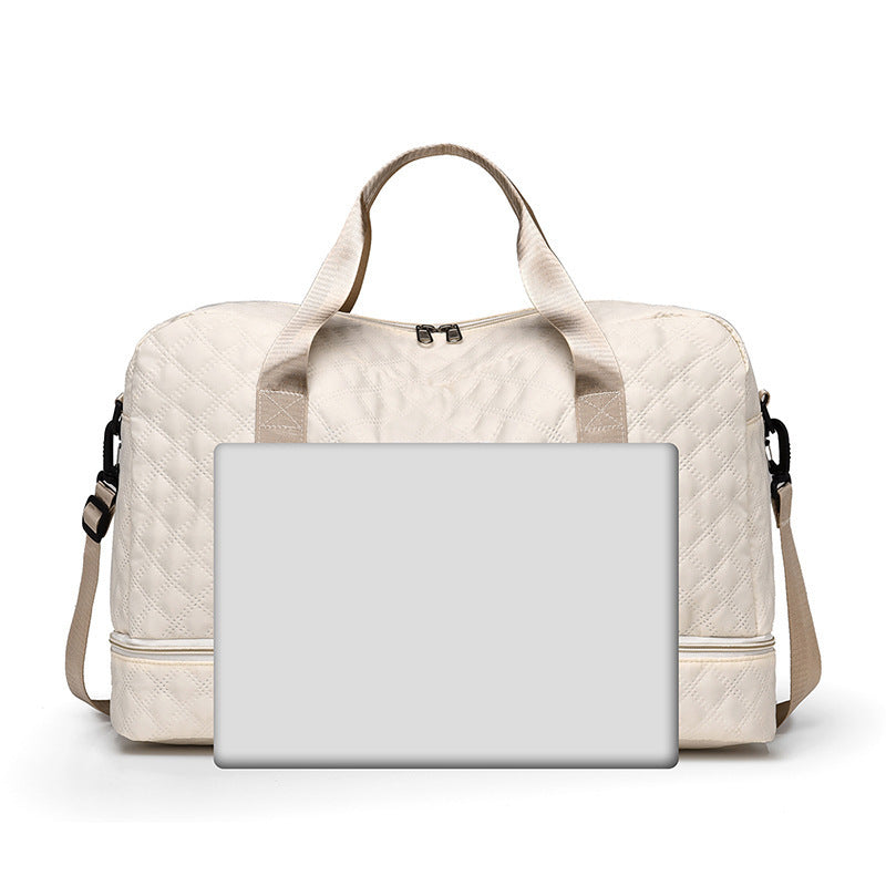 🔥Стилна чанта за пътуване с голям капацитет и разделен дизайн за мокра и суха употреба, подходяща за йога и фитнес