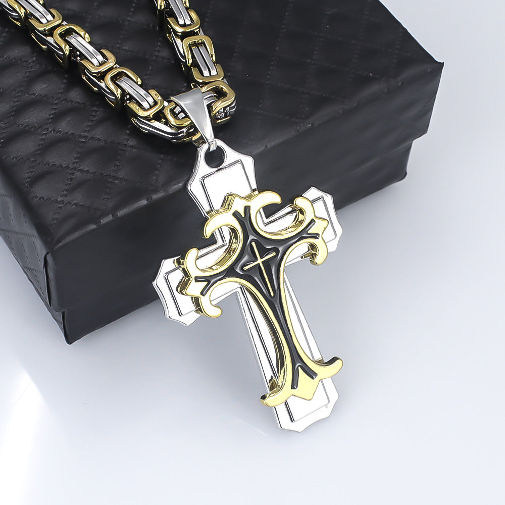 💥✝️✨【Купете едно, вземете второ безплатно】✝️Мъжко ретро уникално колие с кръст