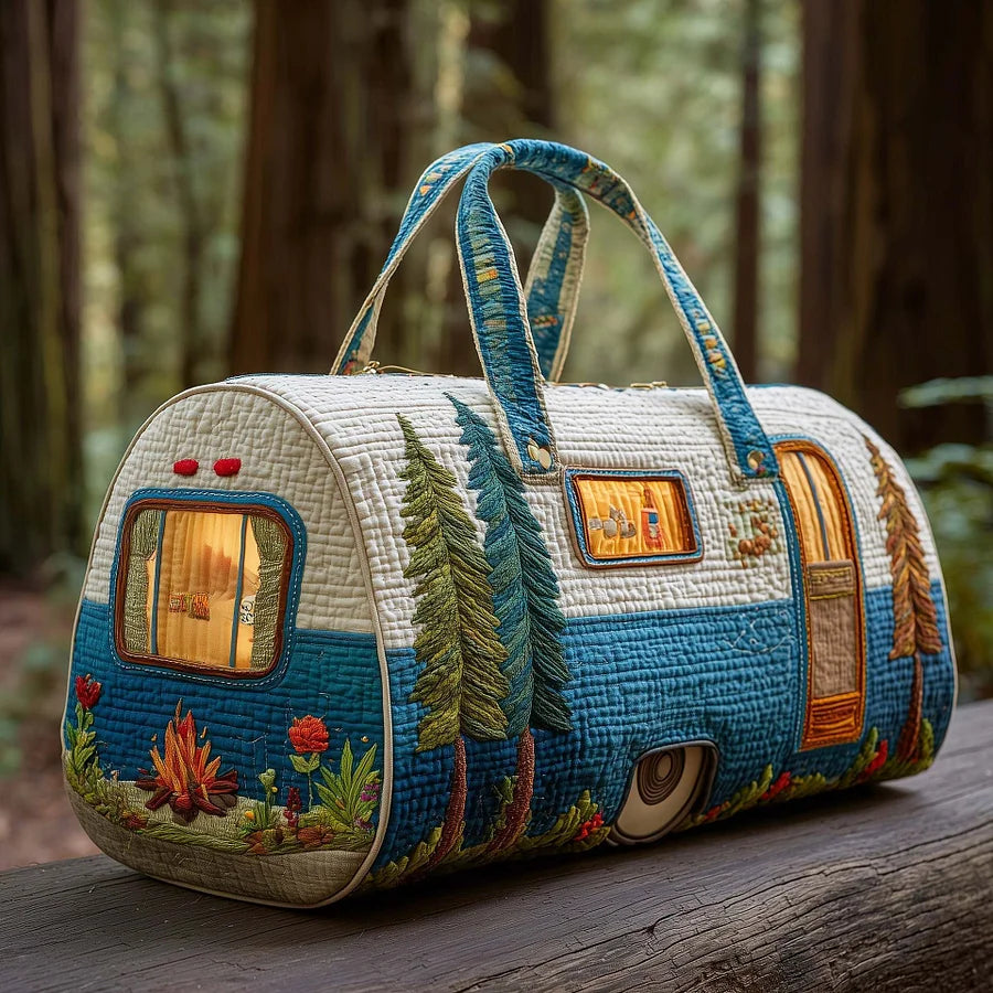 🌸Пътна чанта Hippie Van с подплатена материя