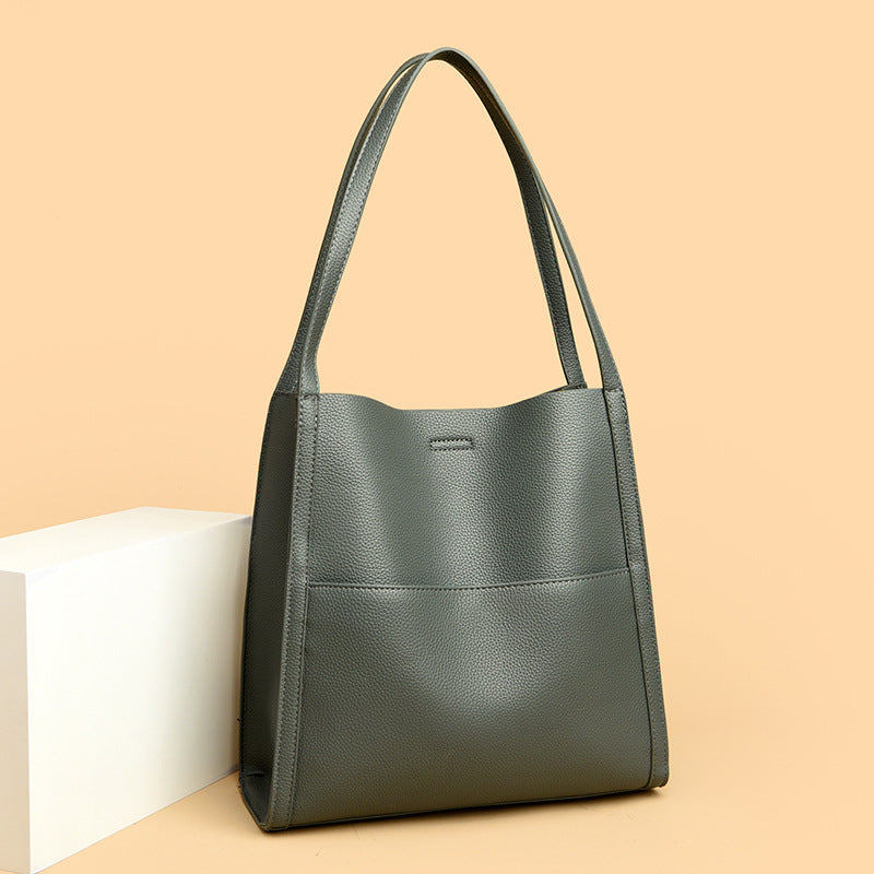 🔥【45% ОТСТЪПКА】👜Чанта за рамо от мека кожа с голям капацитет, едноцветна