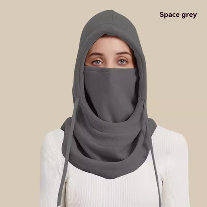 ❄️Еднокомпонентна зимна маска за колоездене✅С подплата/Удебелена/Прахоустойчива/Мразоустойчива