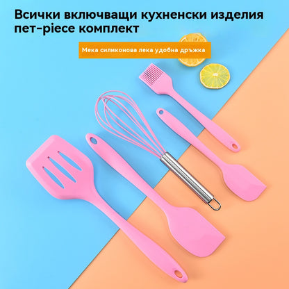 💥🛒【Голяма фабрична разпродажба】Комплект от пет незалепващи кухненски инструменти за печене