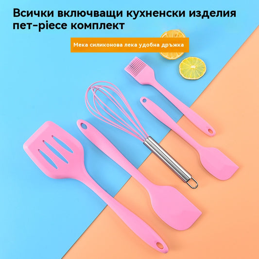 💥🛒【Голяма фабрична разпродажба】Комплект от пет незалепващи кухненски инструменти за печене