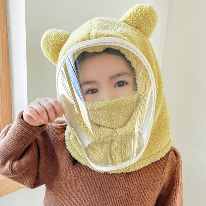 ❄️Зимна необходимост: Еднокомпонентна ветроустойчива маска за лице за деца✅ Допълнително удебелена с памук✅ Прахоустойчива и ветроустойчива